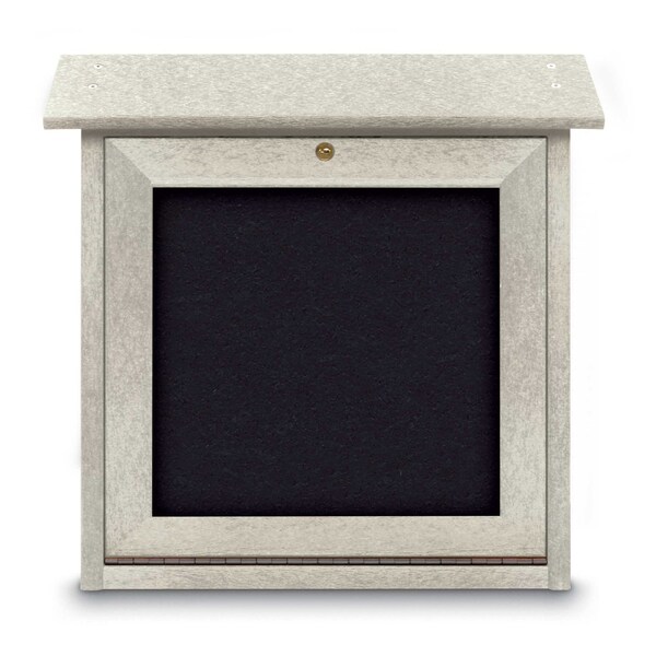 Outdoor Enclosed Combo Board, 48"x36", Black Frame/White Porc & Pearl